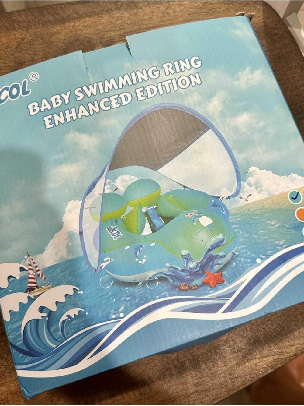 Baby Swimming Ring Enhanced Edition - Blue/Green